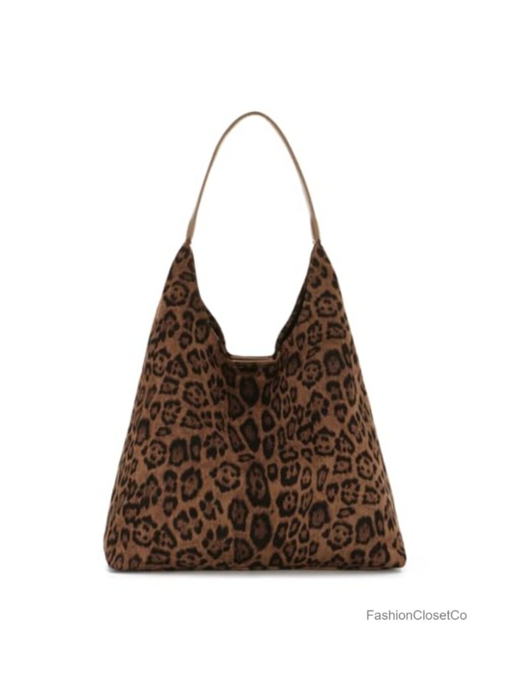 Vintage Leopard Hobo Purse Bag - Women's Canvas Shoulder Tote Handbag - Picture 1 of 6